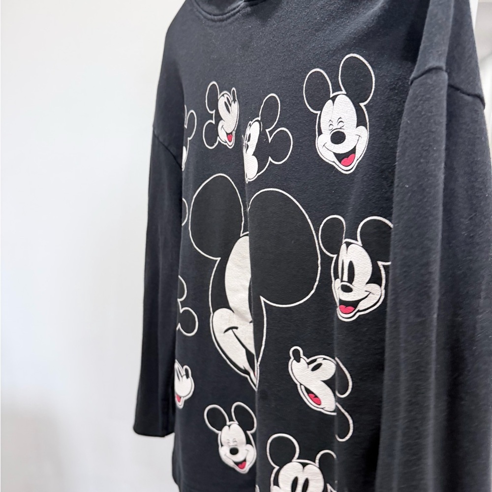 Zara X Disney Black Mickey Mouse Repeat Graphic Sweatshirt